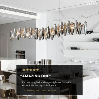 Ritz Oval Chandelier Premium Modern  Chic Glass Globe Pendant