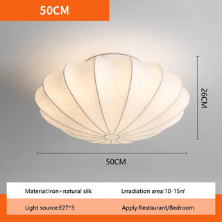 Zen Glow Silk Ceiling Light Chic Modern  Timeless Lantern Style Wall Lamp