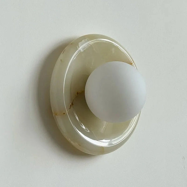Modern Round Marble Wall Light