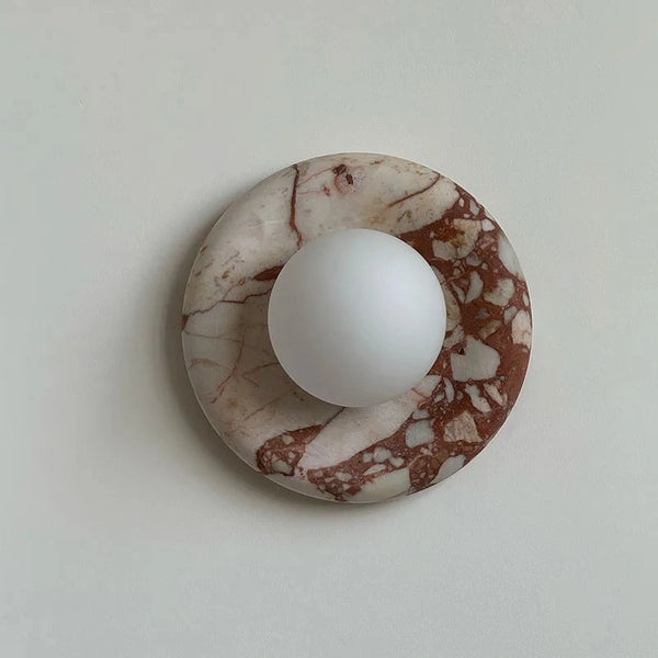 Modern Round Marble Wall Light