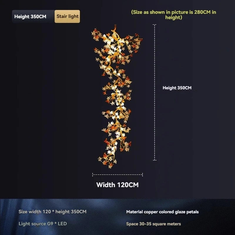 Zynella Willow Branch Modern Crystal Wall Light