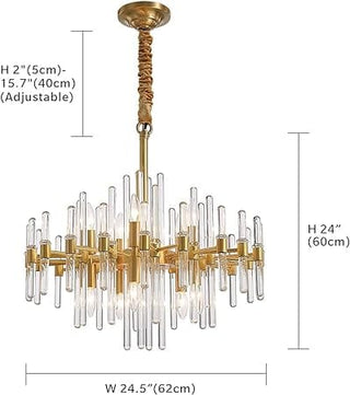 Crystal Vertex Chandelier Modern  Art Deco Inspired Illumination