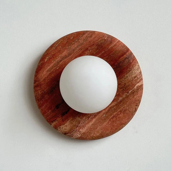 Modern Round Marble Wall Light
