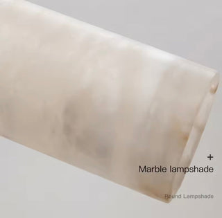 Ethereal Glow Marble Pendant Modern  Minimalist Round Flush Mount