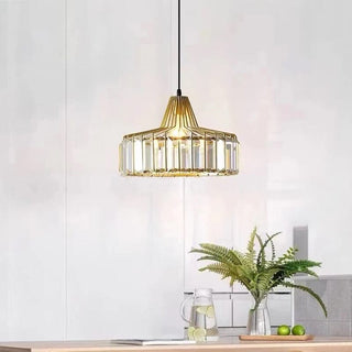 Serenity Crystal Pendant Lamp Opulent Modern  Handcrafted Artisan Ceiling Light