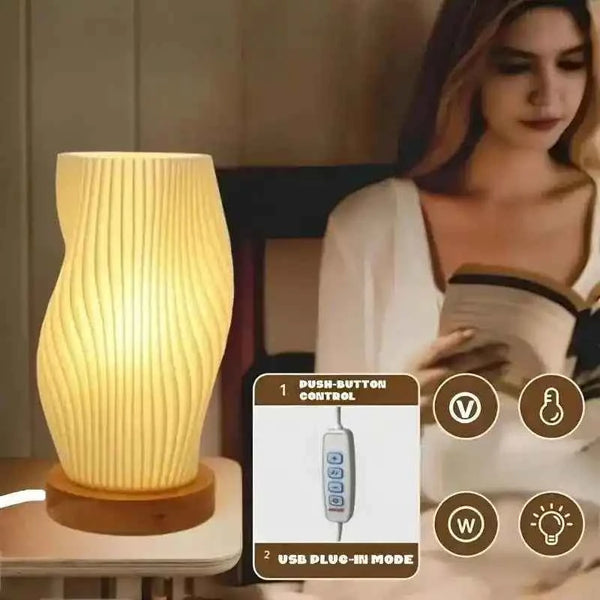 Zynella Lunar Scribe: 3D-Printed Ambient Lamp with Artisan Wood Base