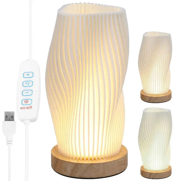 Zynella Lunar Scribe: 3D-Printed Ambient Lamp with Artisan Wood Base