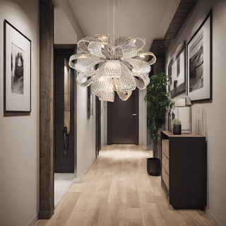 Minar Flower Chandelier Modern  Ornate Antique Finish Fixture