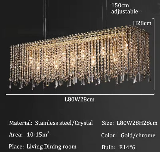 Zynella Luxury Modern Crystal Flush Mount Chandelier for Living & Dining Room