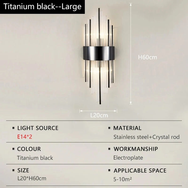 Melanie Crystal Modern Wall Lamp