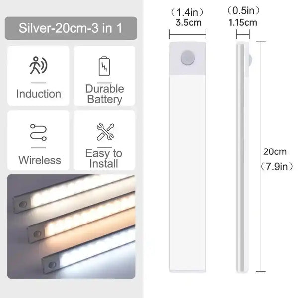 Zynella Stealth: Ultra-Slim Wireless Motion Sensor LED Strip