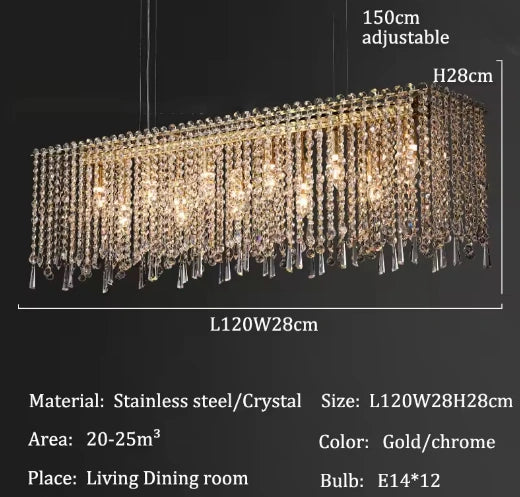Zynella Luxury Modern Crystal Flush Mount Chandelier for Living & Dining Room