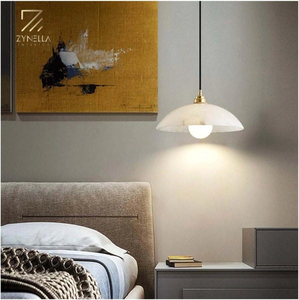 Inigo Marble Alabaster Hanging Lamps