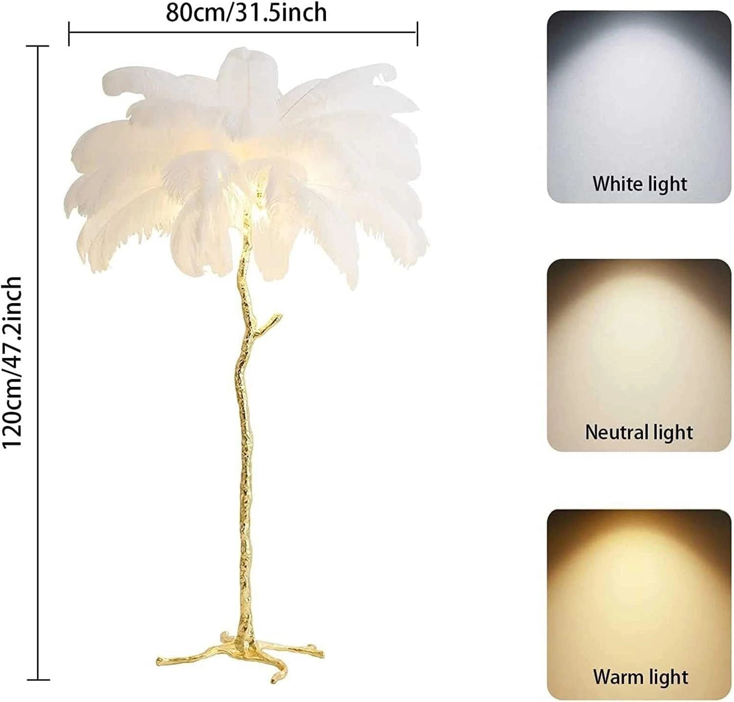 Faux Feather Classic Floor Lamp