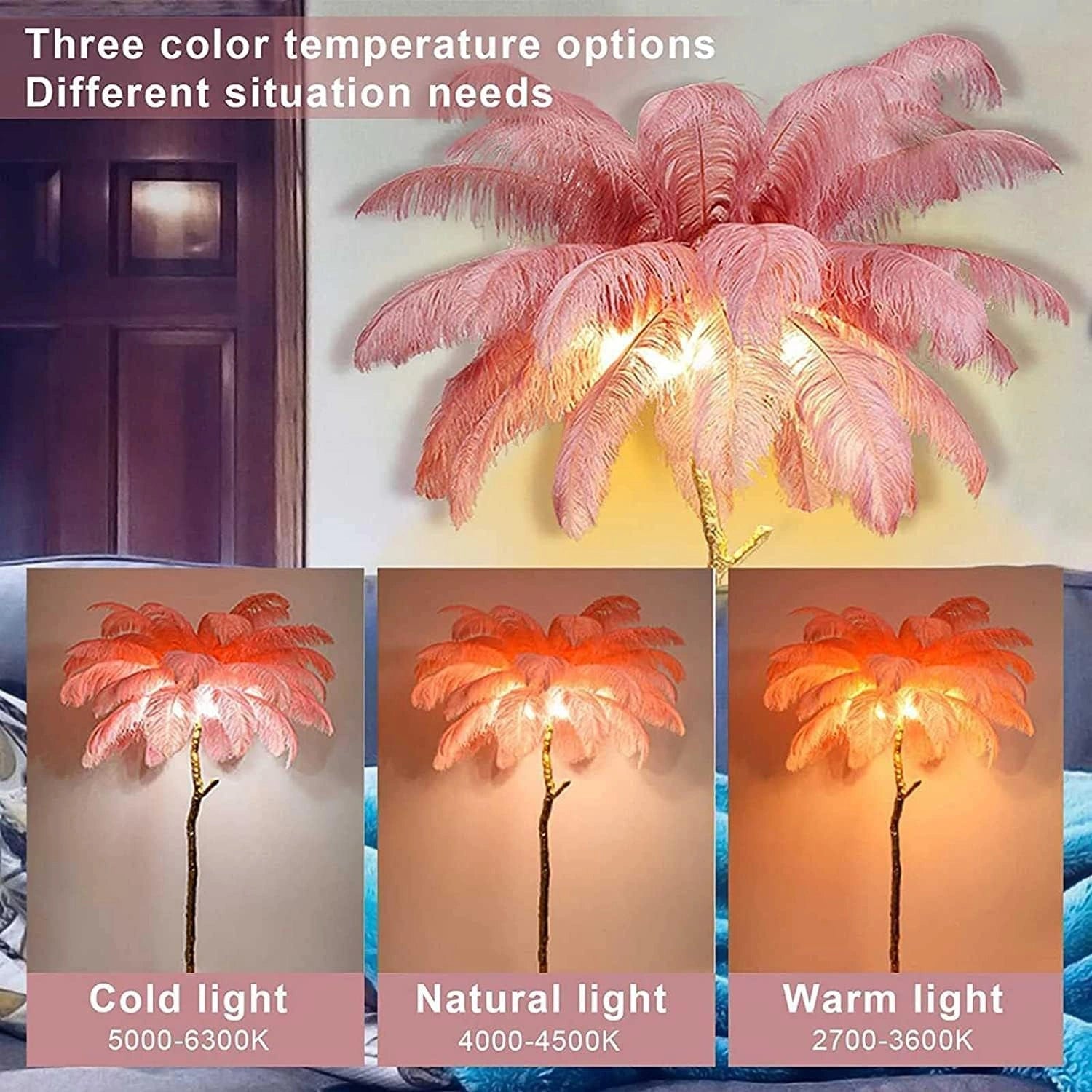 Faux Feather Classic Floor Lamp