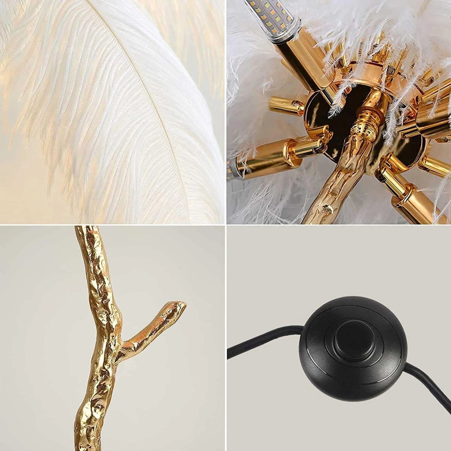 Faux Feather Classic Floor Lamp