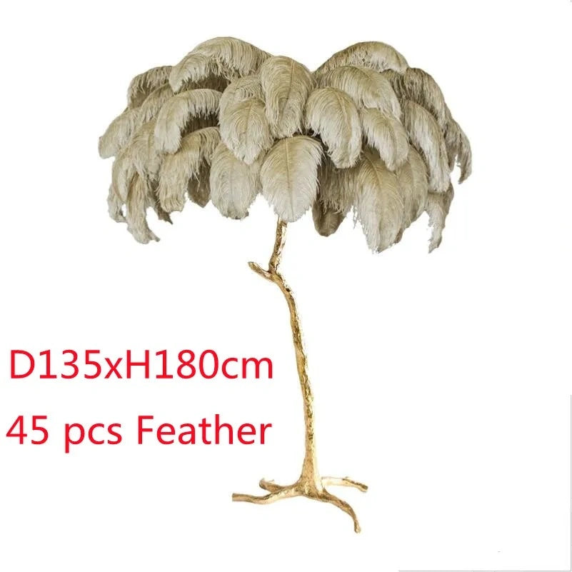 Faux Feather Classic Floor Lamp