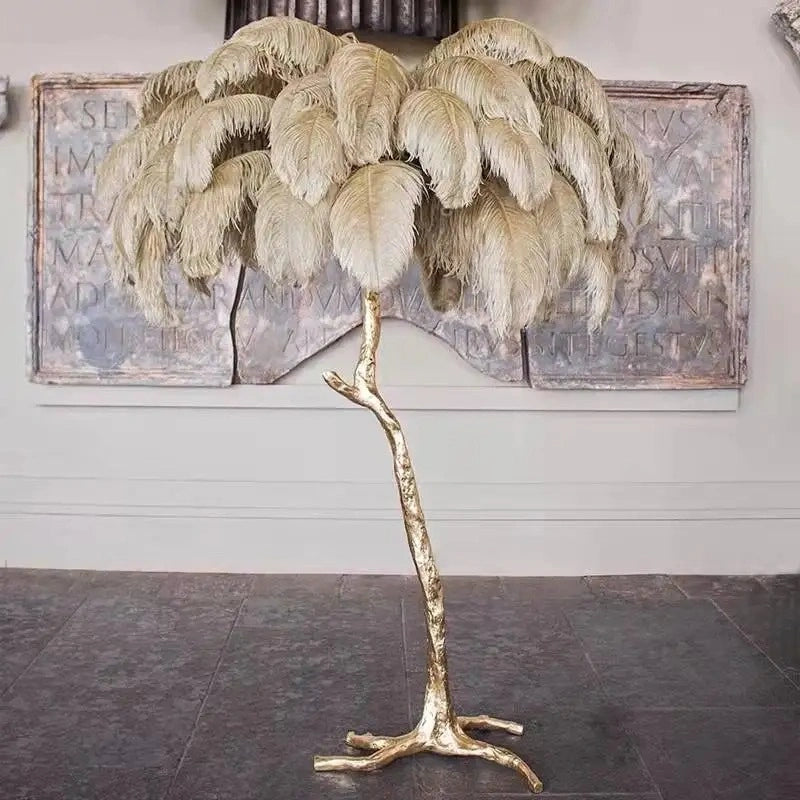 Faux Feather Classic Floor Lamp
