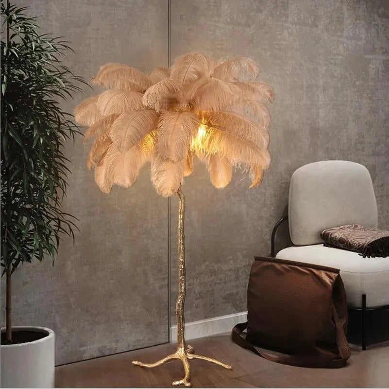 Faux Feather Classic Floor Lamp