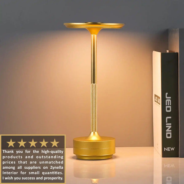 Zynella Aura: Professional Metal Cordless Table Lamp