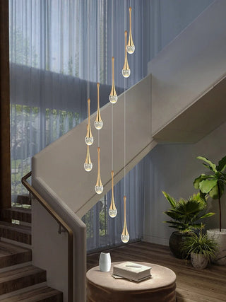 Golden Teardrop Lighting Fixture Modern  Ultra Slim LED Panel Lighting