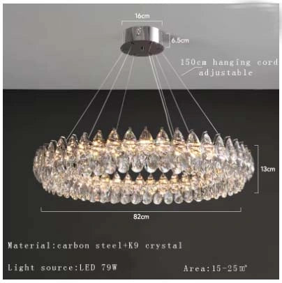 Celestial Glow K9 Crystal Chandelier