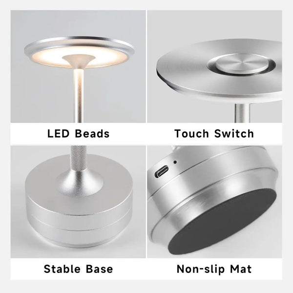 Zynella Aura: Professional Metal Cordless Table Lamp