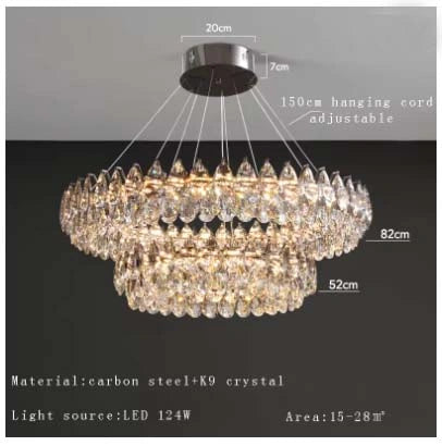 Celestial Glow K9 Crystal Chandelier