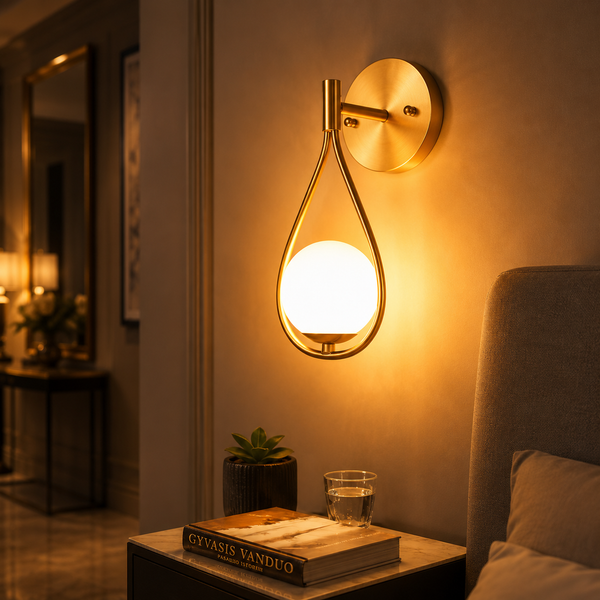 Golden Droplet Modern Lamp