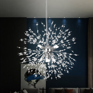 Modern Dandelion Pendant Light Modern  Opulent Multi-Tier Crystal Chandelier