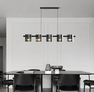 Houdini Long Chandelier Modern  Scandinavian Wooden Accent Light