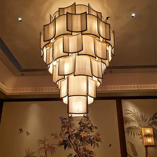 Zynella Glass Chandelier Modern  Vintage Brass Accent Lighting