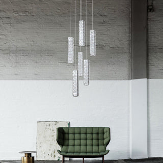 Vertical Crystal Luxury LED Chandelier Modern  Art Deco Inspired Illumination