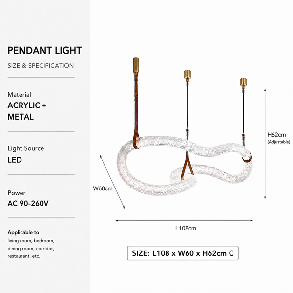 Zynella Alabaster Marble Pendant Chandelier