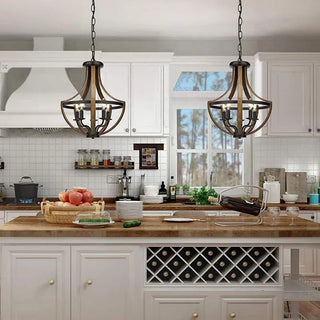 Rustic Glow Farmhouse Chandelier Modern  Ornate Antique Finish Fixture