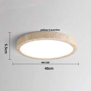 Ellipse Stone Travertine Ceiling Lights Modern  Chic Glass Globe Pendant