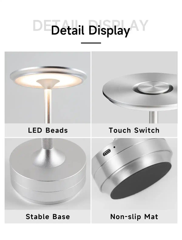 Zynella Aura: Professional Metal Cordless Table Lamp