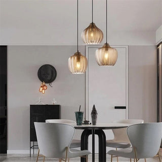Mona Glass Pendant Lights Modern  Luxury Gold Frame Light Fitting