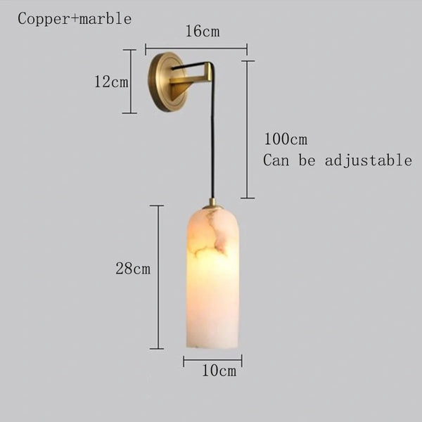 Ethereal Glow Marble Round Flush Mount Pendant
