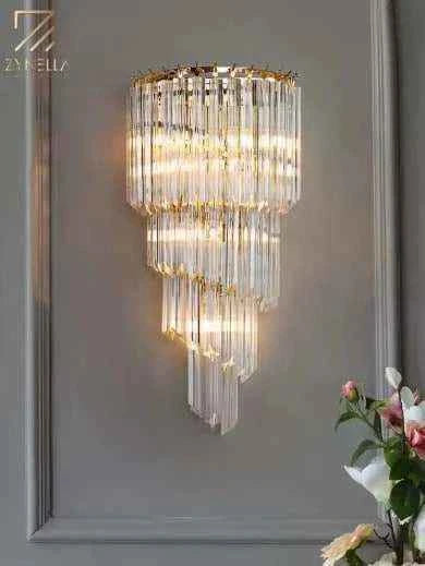 Alana Crystal Spiral Wall Lamp