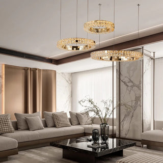 Grace Ring Chandelier Modern  Scandinavian Wooden Accent Light
