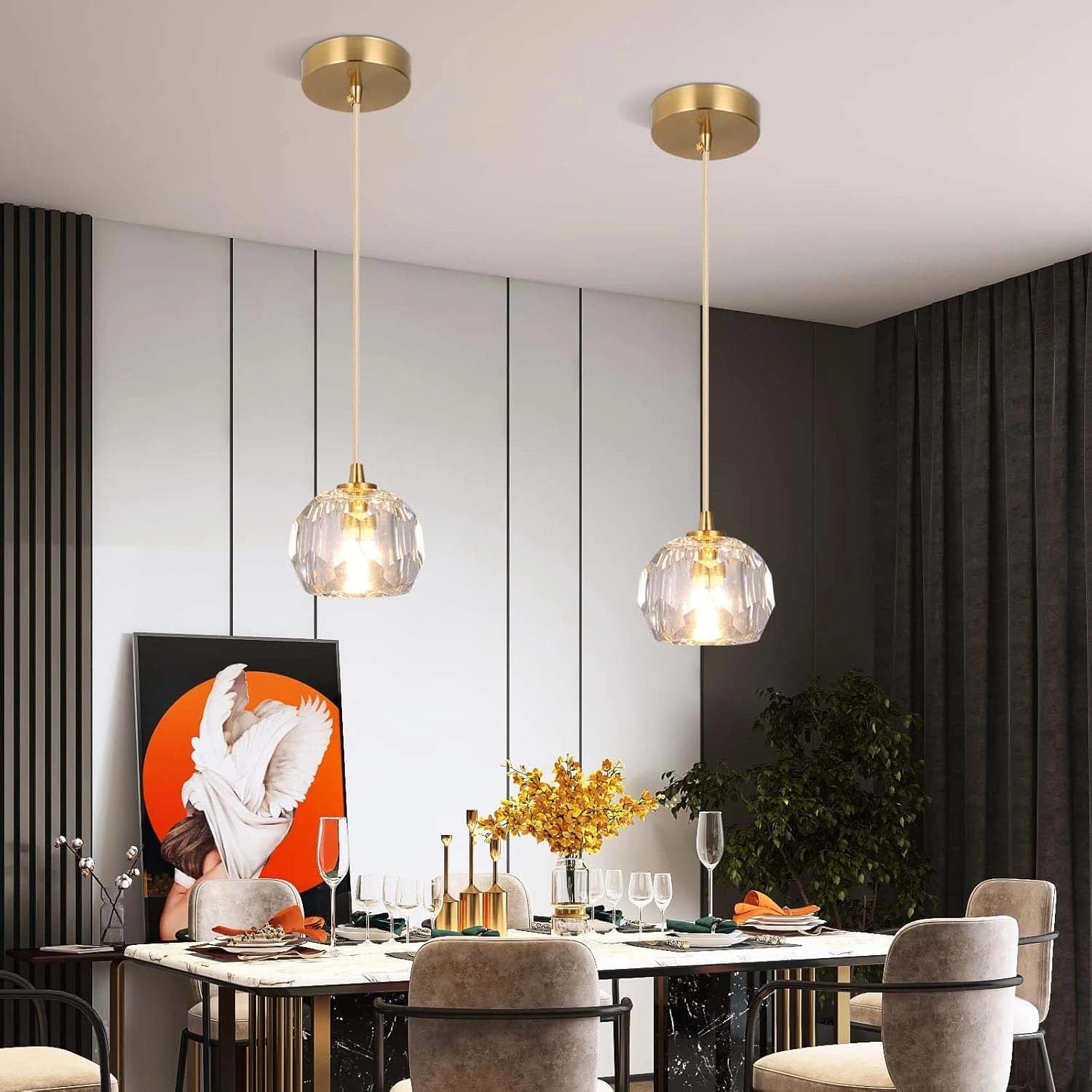 Elvi Crystal Modern Pendants