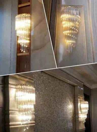 Alana Crystal Spiral Wall Lamp