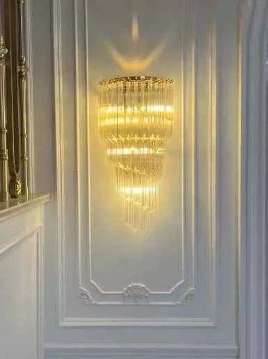 Alana Crystal Spiral Wall Lamp