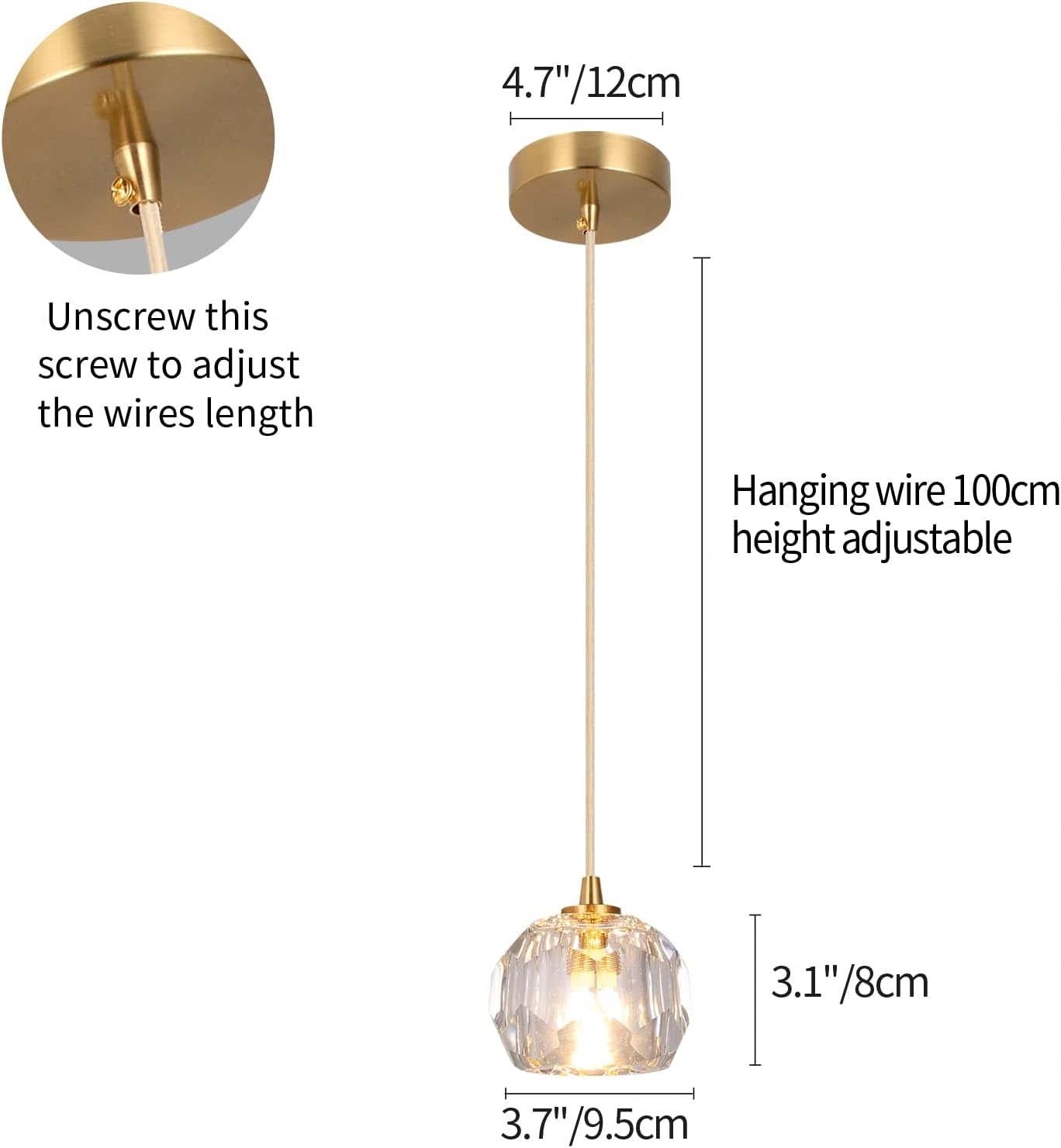 Elvi Crystal Modern Pendants