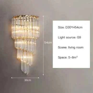 Alana Crystal Spiral Wall Lamp