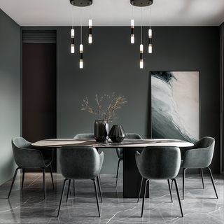 Camille Pendant Chandelier Modern  Sleek Linear Suspension Light