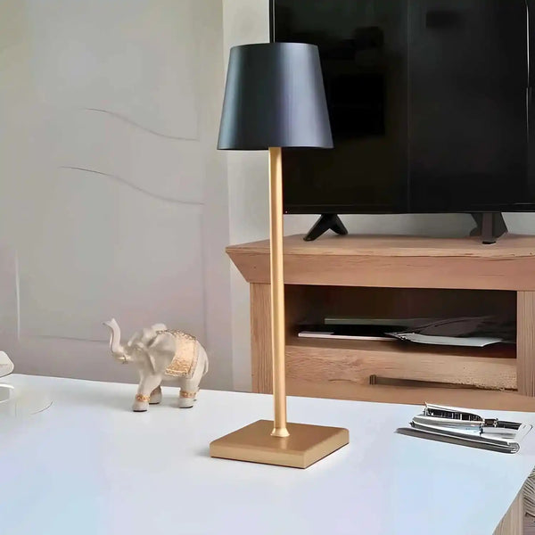Zynella Aurelia: Modern Gold Cordless Table Lamps (Set of 2)