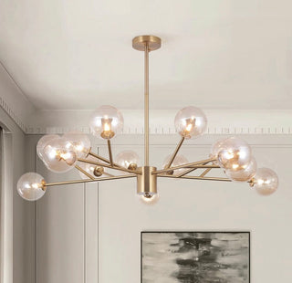 Flint Sputnik Chandelier Modern  Rustic Industrial Hanging Lamp