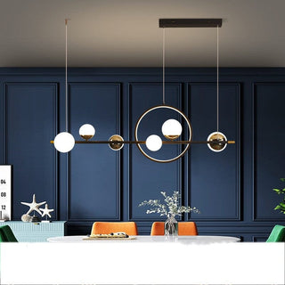 Marta Linear Chandelier Modern  Scandinavian Wooden Accent Light